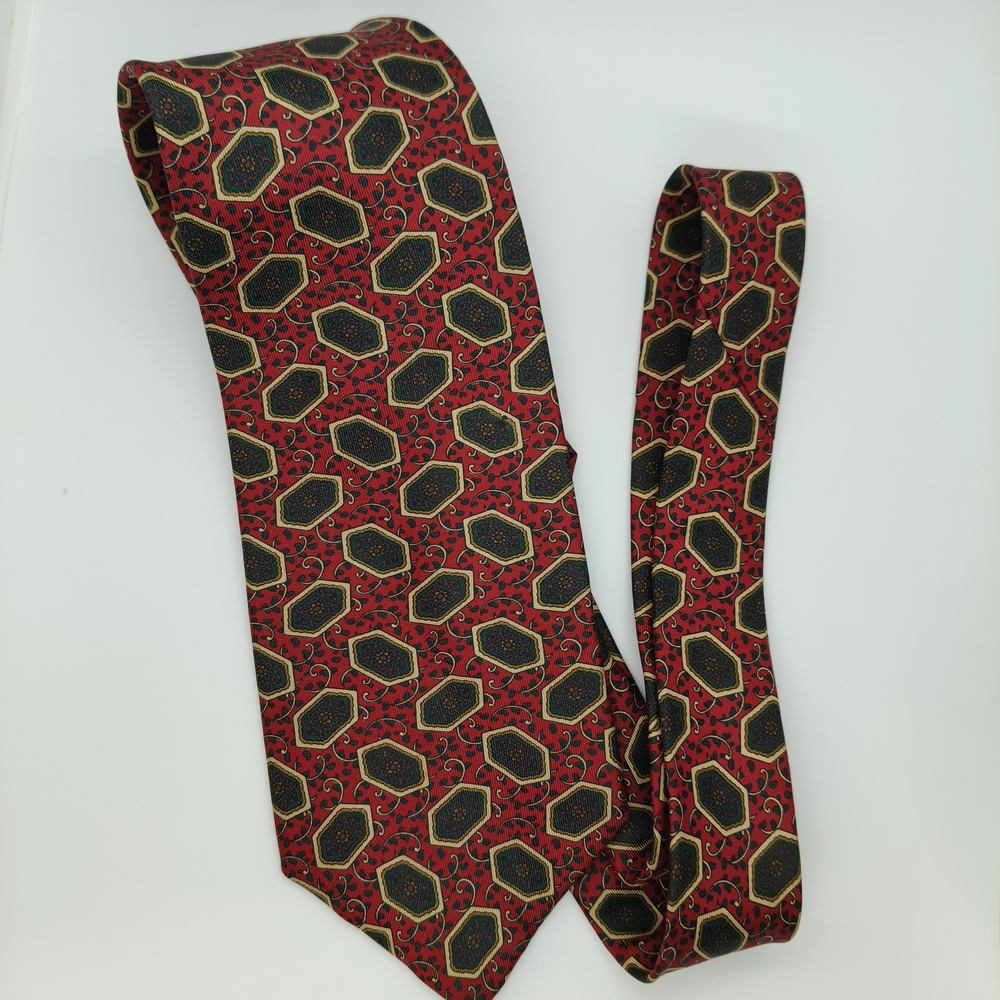 Moores Sophisticated Red and Gold Men's Tie